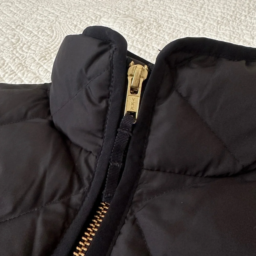 J.Crew Black Excursion Quilted Puffer Down Vest Women's XXS